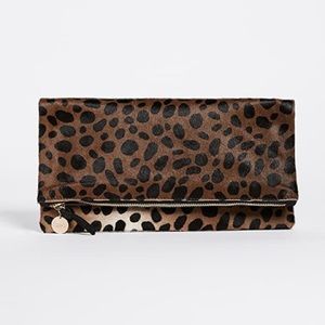 Clare V. Hair Calf Fold Over Clutch - LIKE NEW!